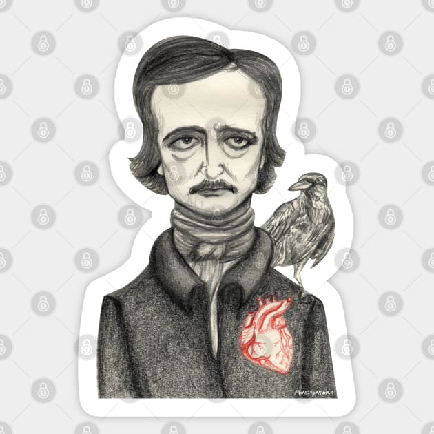 Edgar Allan Poe Sticker by Pendientera